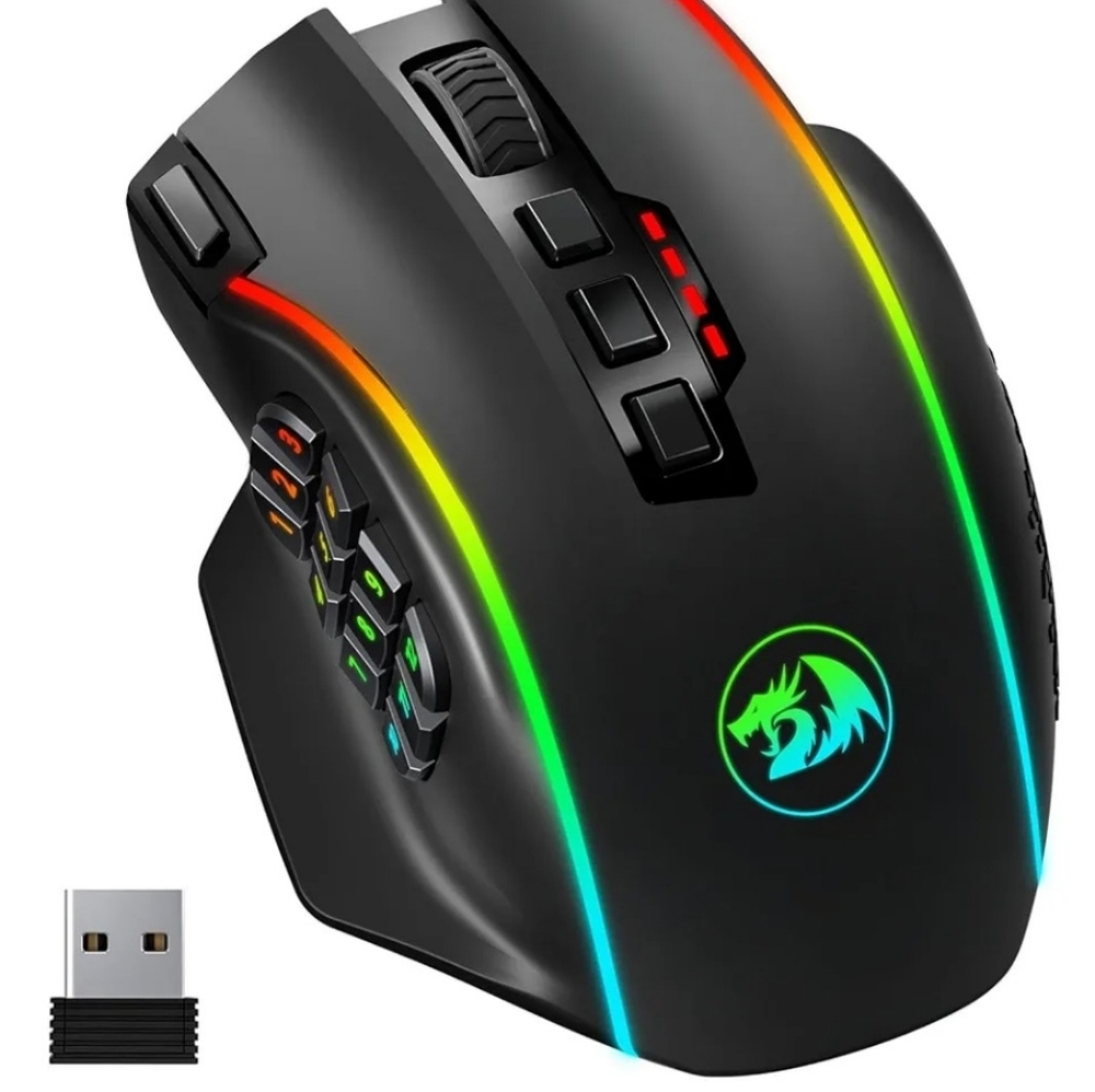 Redragon Wireless Gaming Mouse, MMO Gaming Mouse UP 16,000 DPI, 16 Macro Program - Picture 2 of 5